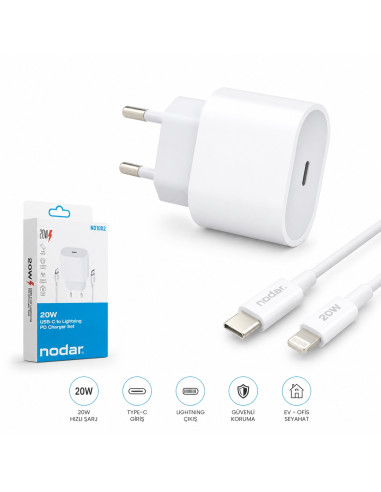 NODAR ND1002 Type-C Lightning Hızlı...